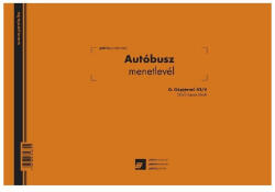  Autóbusz menetlevél A4, 50x2lapos fekvő D. GEPJ. 42