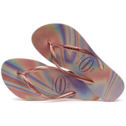 Havaianas Papuci Havaianas slim din cauciuc natural, degrade cu roz si mov 39/40