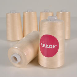 Takoy Overlock / coverlock ață poliester TKY 5000 culoare ecru