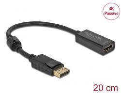 Delock 63559 DisplayPort 1.2 apa - HDMI 4K anya passzív fekete adapter (63559)