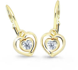 Cutie Jewellery Gyermek szív fülbevaló C2752-10-X-1 fehér