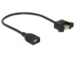 Delock USB 2.0 Type-A anya > USB 2.0 Type-A anya panelre szerelhető kábel 25cm (85105)