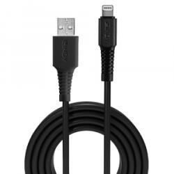 Lindy USB-A - Lightning adat- és töltőkábel 1m fekete (31320)
