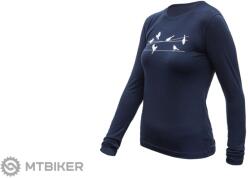 Sensor Merino Active Songbirds női póló, mélykék (M) - mtbiker - 32 399 Ft