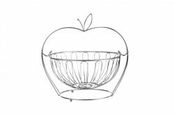 Vanora Cos de fructe Vanora, 30 x 29 cm, otel, Argintiu (VN-AER-S002) Tava