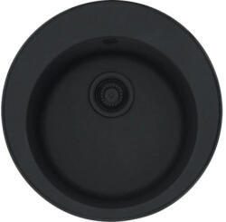 Franke Chiuvetă bucătărie fragranit 1 cuvă Franke ROG 610 Ø51 cm fără picurător negru reversibilă (1.140.661.556) Chiuveta