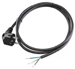 ANCO 0489 H05VV-F 10A 250V 3x1.0 mm2 3m fekete szerelhető MT flexo kábel dugvillával (0489) - pcx