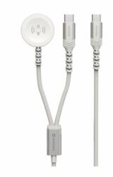 SWISSTEN Adatkábel Swissten 2in1 USB-C / USB-C és Apple Watch 1, 2 m mágneses fehér
