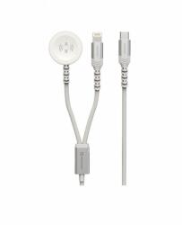 SWISSTEN Adatkábel Swissten 2in1 USB-C / Lightning és Apple Watch 1, 2 m mágneses fehér