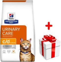 Hill's HILL'S PD Prescription Diet Feline c/d Multicare Chicken 8kg + meglepetés a macskádnak INGYENES!