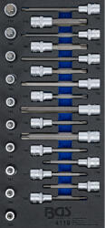 BGS technic Tálcás BGS Bit 1/2" Torx készlet T20-T70 26 db-os 1/3 - EVA tálcás (9-4119)