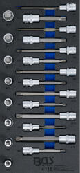 BGS technic Tálcás BGS Bit 1/2" XZN készlet M5-M16 22 db-os 1/3 - EVA tálcás (9-4118)