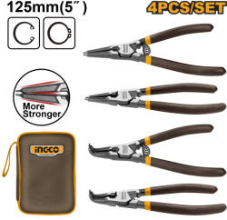 INGCO Set de clește de siguranță cu 4 piese de 125 mm (HCCPS26125)