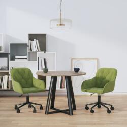 vidaXL 2 db világoszöld bársony forgó étkezőszék (3103424)