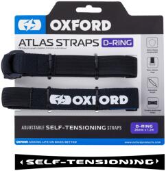 OXFORD Atlas D-Ring csomagrögzítő pántok 2 drb fekete 26 mm x 1, 2 m