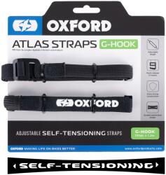 OXFORD Atlas G-Hook csomagrögzítő pántok 2 db fekete 17 mm x 1, 2 m