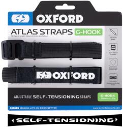 OXFORD Atlas G-Hook csomagrögzítő pántok 2 db fekete 26mm x 1, 2 m