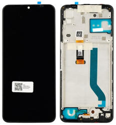 Motorola Moto G50 5G (2021) Előlap Keret+LCD Kijelző+Érintőpanel, Fekete (5D68C18927) Service Pack