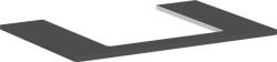 Hansgrohe Xelu Q Laminált pultlap 780/550 középen fúrva a Xelu Q 500/480 mosdókagylóhoz, matt szürke gyémánt 54094910 (54094910)