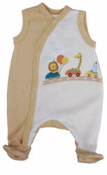 AB ABR Ujjatlan baba rugdalózó Állatkerti állatok mintával - Homok (56)