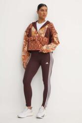 adidas legging Essentials bordó, női, nyomott mintás, IY4249 - burgundia S