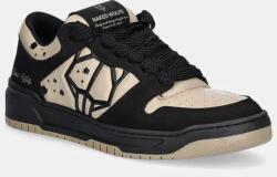 Naked Wolfe bőr sportcipő CM-00 fekete, CM-00 Black Nubuck Latte Lth - fekete Férfi 41