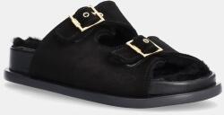 Elisabetta Franchi gyerekpapucs velúrból fekete, F4A0. E0171.0446 - fekete 37