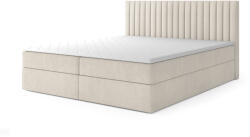 MV Krémszínű LAMELLA kárpitozott boxspring ágy Méret: 140x200