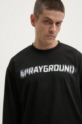Sprayground pamut hosszúujjú fekete, nyomott mintás, SP624 - fekete L