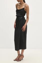 Answear Lab szoknya fekete, midi, egyenes - fekete M - answear - 16 990 Ft