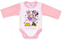 Disney Minnie & Daisy pamut hosszú ujjú baba body - Rózsaszín/fehér best friends (50)