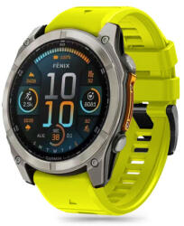 Tech-Protect Silicone Line szíj Garmin Fenix 5x / 5x Plus / 6x / 6x Pro / 7x / 8 51mm, lime