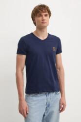Versace t-shirt sötétkék, férfi, nyomott mintás, AUU01004 1A10011 - sötétkék XXL