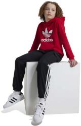 Adidas gyerek felső TREFOIL HOODIE piros, nyomott mintás, kapucnis, IY7443 - piros 176