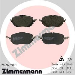 ZIMMERMANN set placute frana, frana disc ZIMMERMANN 26592.190. 1 - centralcar
