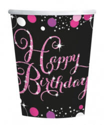 Amscan Happy Birthday papír pohár 8 db-os 250 ml DPA990057366 (DPA990057366)