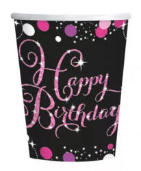 Amscan Happy Birthday papír pohár 8 db-os 250 ml (DPA990057366)