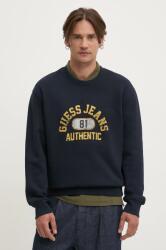 Guess Jeans felső sötétkék, férfi, nyomott mintás, M4BQ06 K9V31 - sötétkék XL
