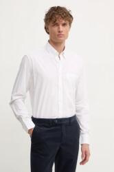 Benetton pamut ing férfi, legombolt galléros, fehér, regular, 52MCUQ04B - fehér XL - answear - 12 990 Ft