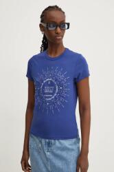 Juicy Couture t-shirt HERITAGE CROWN T-SHIRT női, JCGCT224013 - kék S