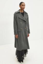 ANSWEAR pamut trencskabát szürke, átmeneti, oversize - szürke S/M