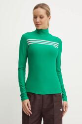 Adidas hosszú ujjú Longsleeve 3S Tee női, félgarbó nyakú, zöld, JN8314 - zöld XS