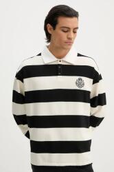 The Kooples pamut hosszúujjú fekete, mintás, HPOL29004K - fekete XL