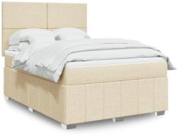 vidaXL krémszínű szövet rugós ágy matraccal 160 x 200 cm (3291717)
