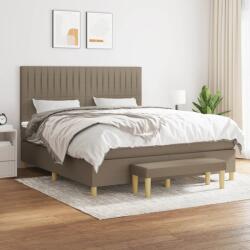 vidaXL tópszínű szövet rugós ágy matraccal 160 x 200 cm (3137329)