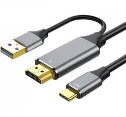  Cablu HDMI la USB type C 4K60Hz cu alimentare USB T-T 2m, ku31hdmi25 (KU31HDMI25)