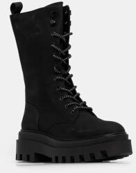 Calvin Klein Jeans bokacsizma FLATFORM LACE UP BOOT MG NB fekete, női, platformos, YW0YW01683 - fekete Női 39