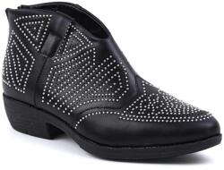 Zibra Botine de dama , country style , decorate cu tinte QQ776-BLACK (QQ776-BLACK_329C)