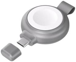 INVZI 065851 INVZI Apple Watch mágneses, vezeték nélküli töltő, 5W, MFi engedélyes, USB Type-C csatlakozóval, szürke (065851)