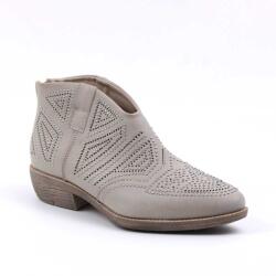 Zibra Botine de dama , country style, decorate cu tinte QQ776-BEIGE (QQ776-BEIGE_59F3)